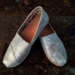 Toms Glitter Light Blue Shoes